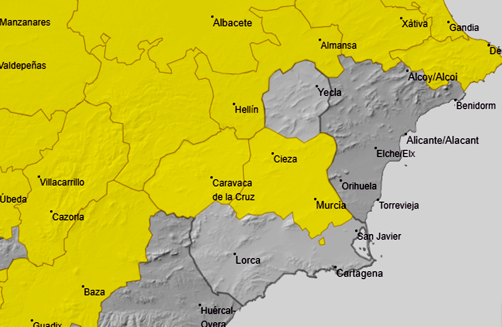 El Noroeste y la Vega del Segura, en alerta amarilla por altas temperaturas